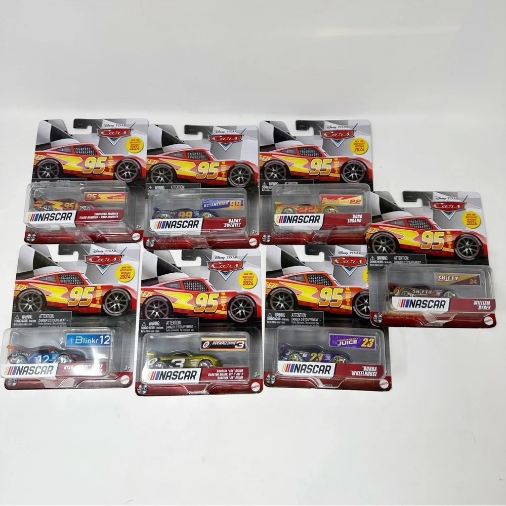 Disney Pixar Cars 2024 NASCAR Die Cast Car Set of 7